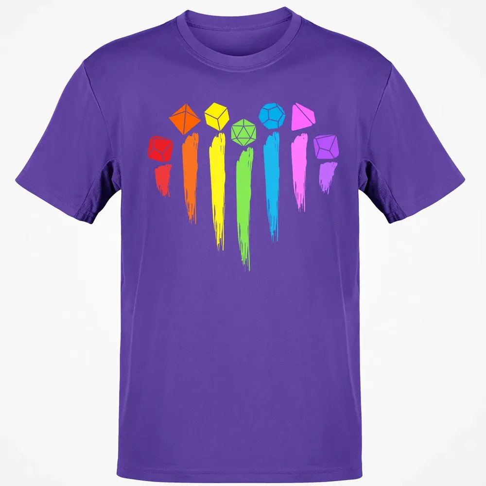 Dice Rainbow Heart Shape Classic Unisex T-Shirt - 10