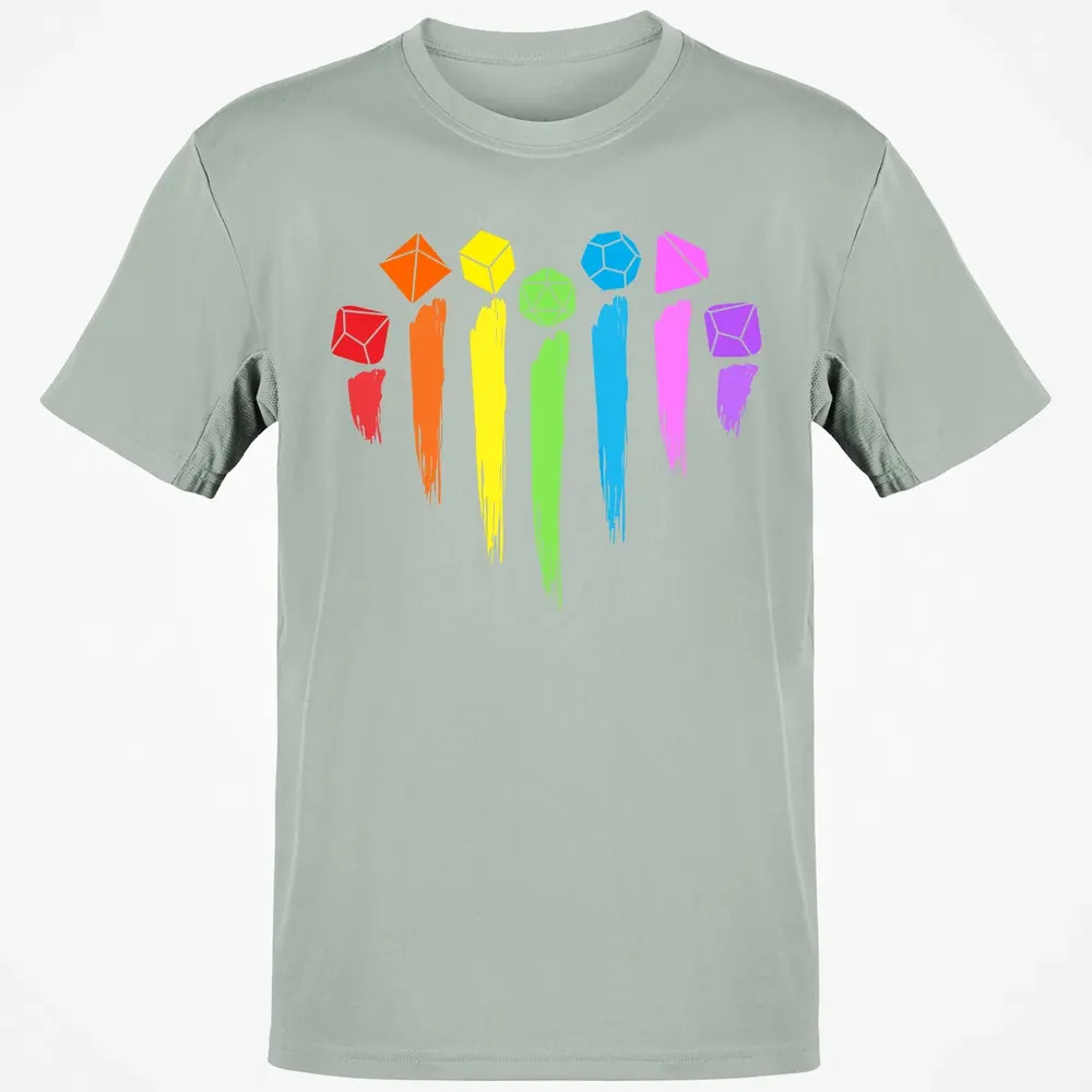Dice Rainbow Heart Shape Classic Unisex T-Shirt - 3