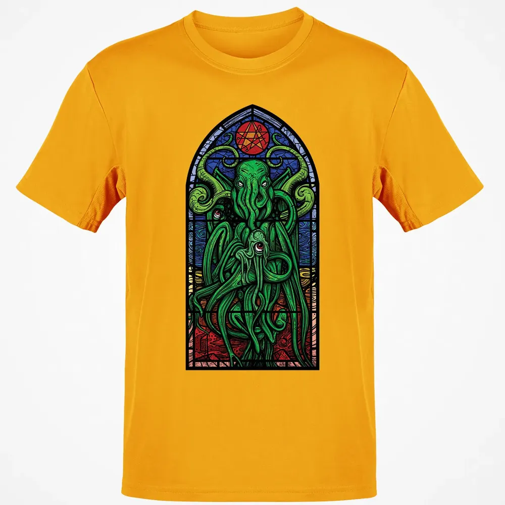 Stained Glass Cthulhu Classic Unisex T-Shirt - 5