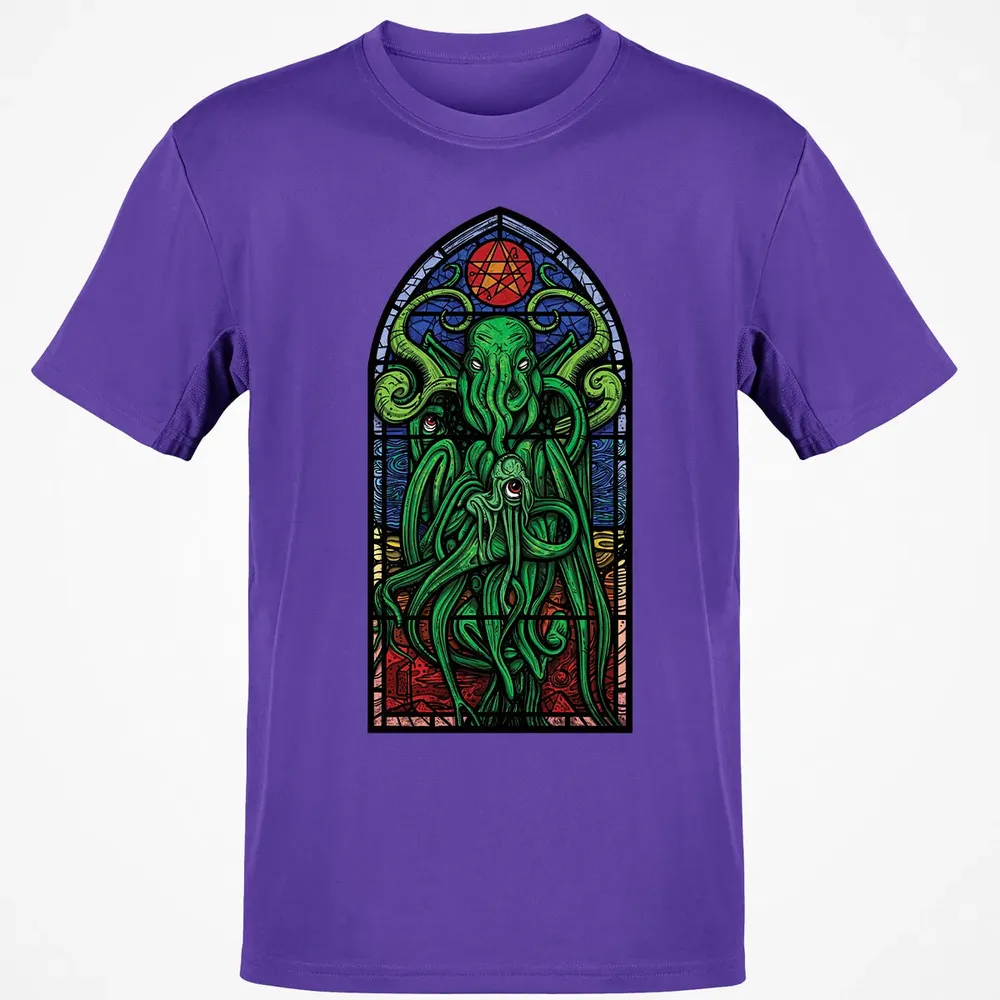 Stained Glass Cthulhu Classic Unisex T-Shirt - 10