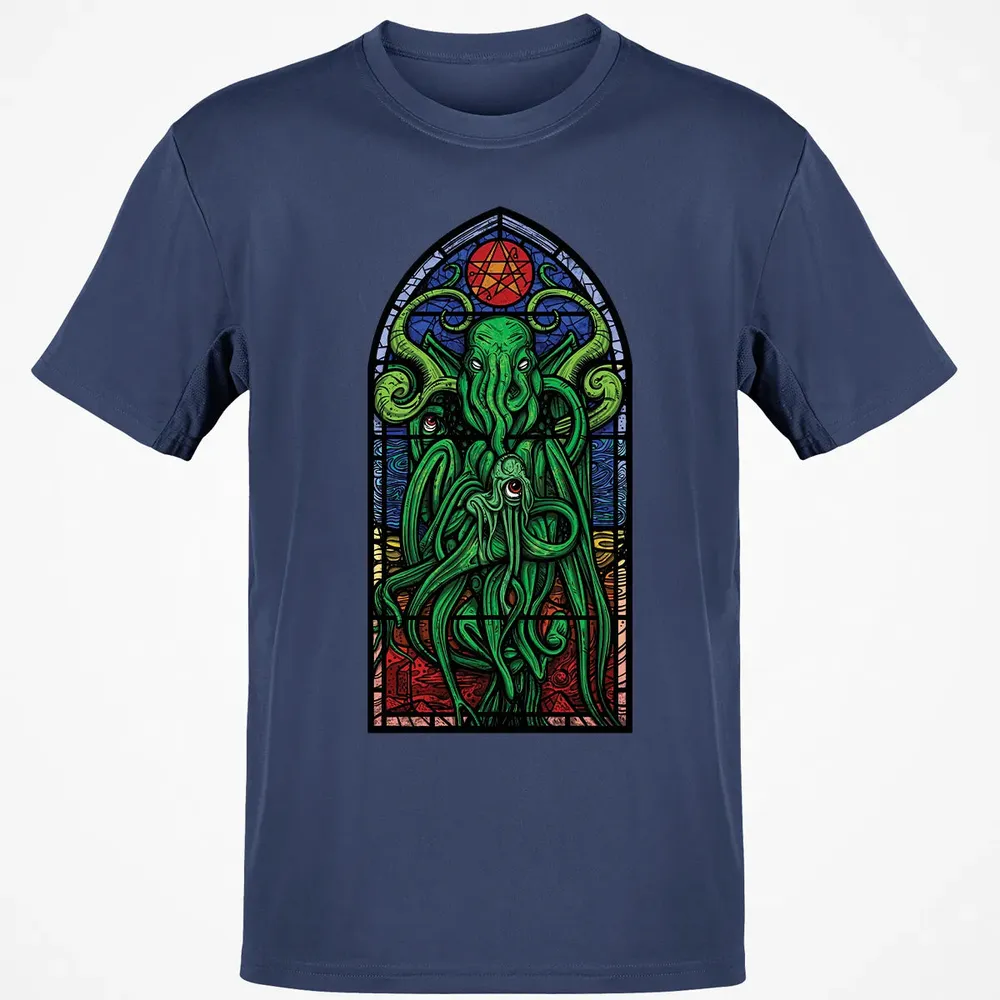 Stained Glass Cthulhu Classic Unisex T-Shirt - 8