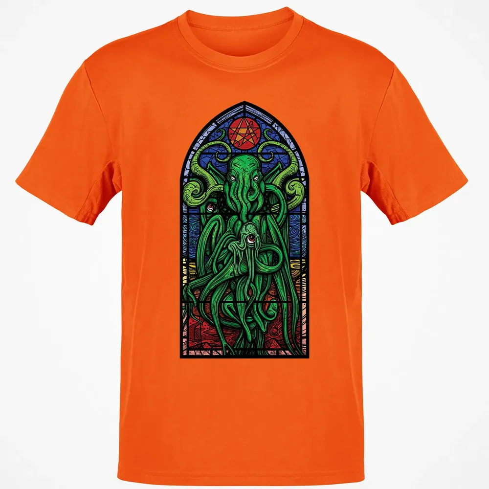 Stained Glass Cthulhu Classic Unisex T-Shirt - 9