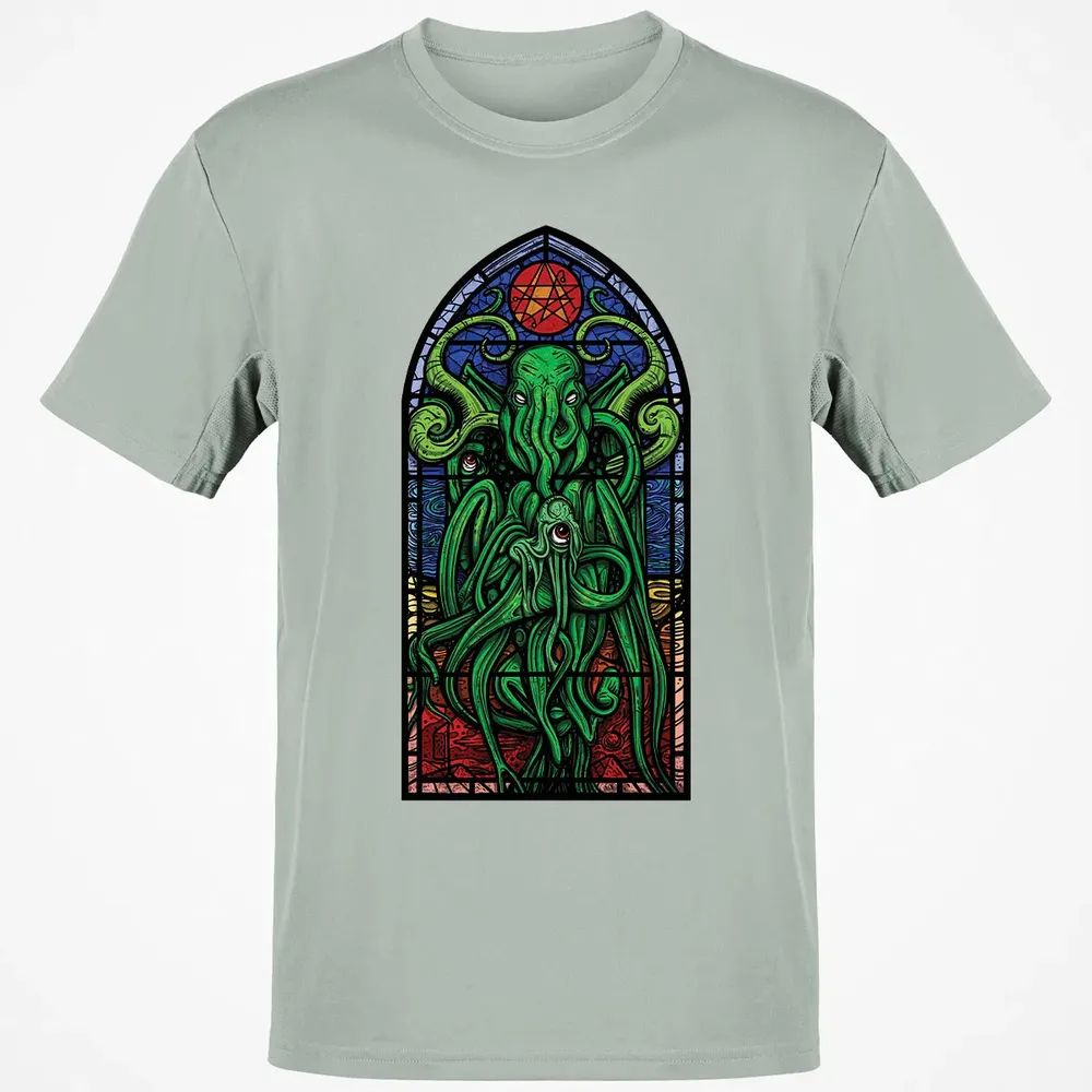 Stained Glass Cthulhu Classic Unisex T-Shirt - 3