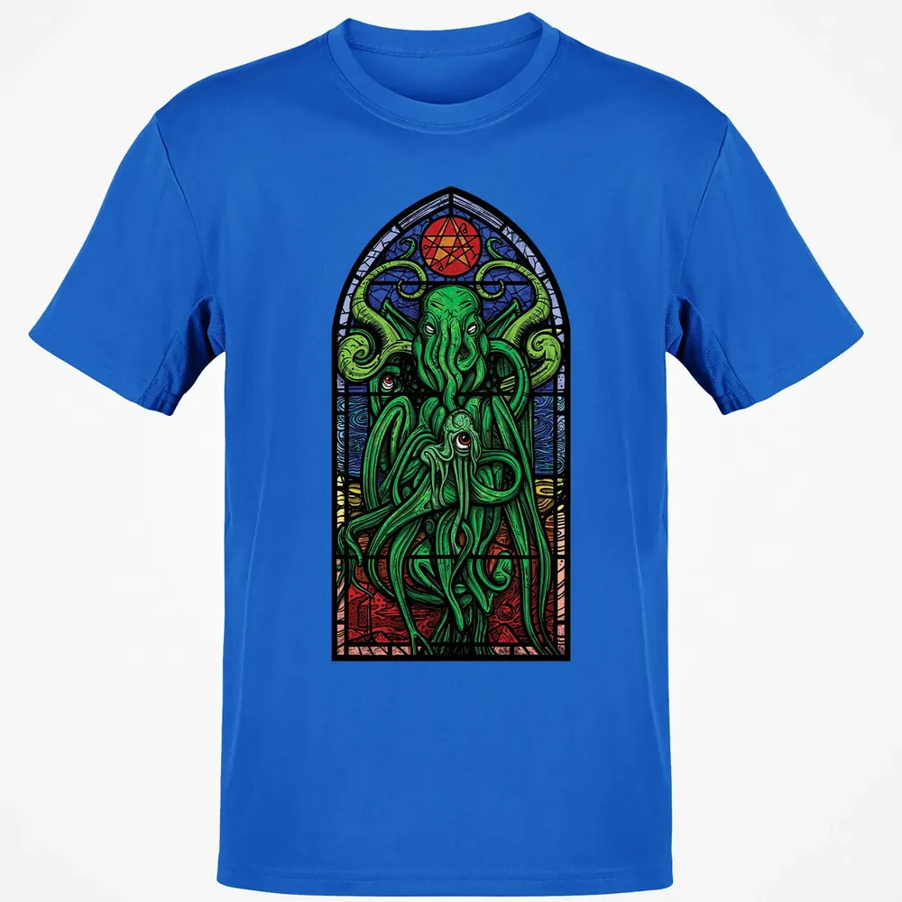Stained Glass Cthulhu Classic Unisex T-Shirt - 12