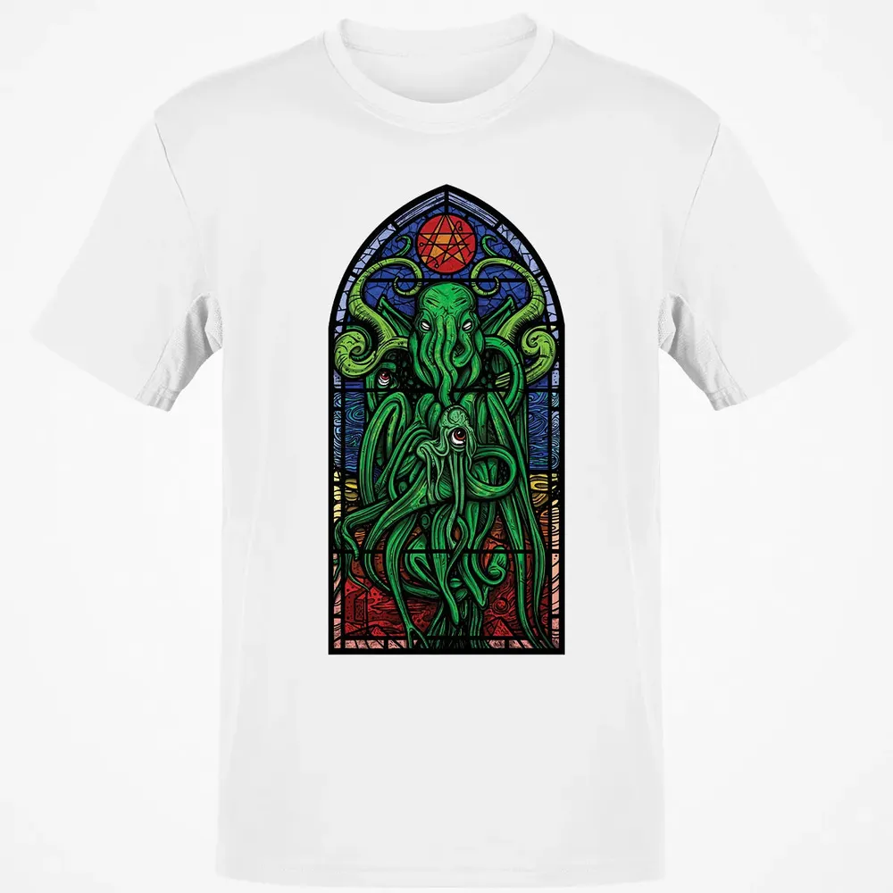 Stained Glass Cthulhu Classic Unisex T-Shirt - 13