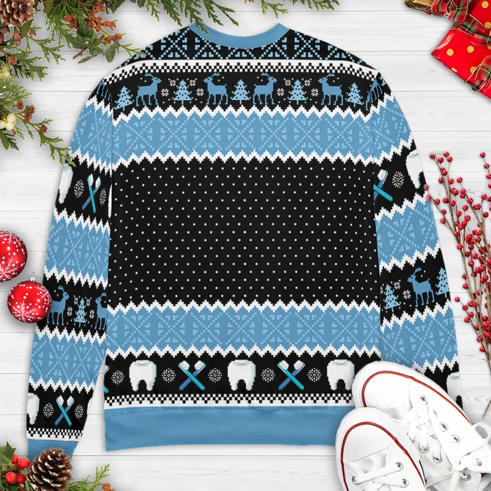 I'd Like To be A Dentist Misfit  Rudolph the Red Nosed Reindeer Ugly Christmas Sweatshirt - 4