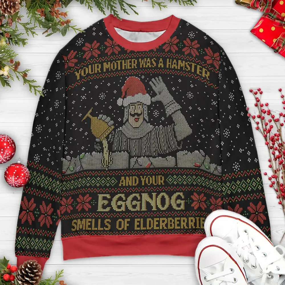 Your Eggnog Smells of Elderberries Monty Python Ugly Christmas Sweatshirt - 3