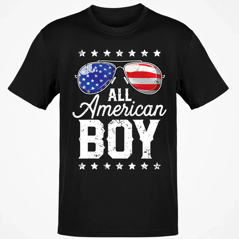 All American Boy 4th of July  Boys Kids Sunglasses Classic Unisex T-Shirt - 2