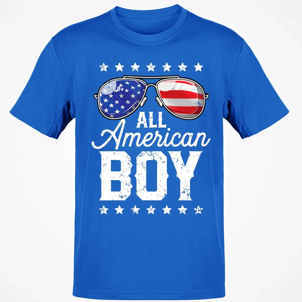 All American Boy 4th of July  Boys Kids Sunglasses Classic Unisex T-Shirt - 12