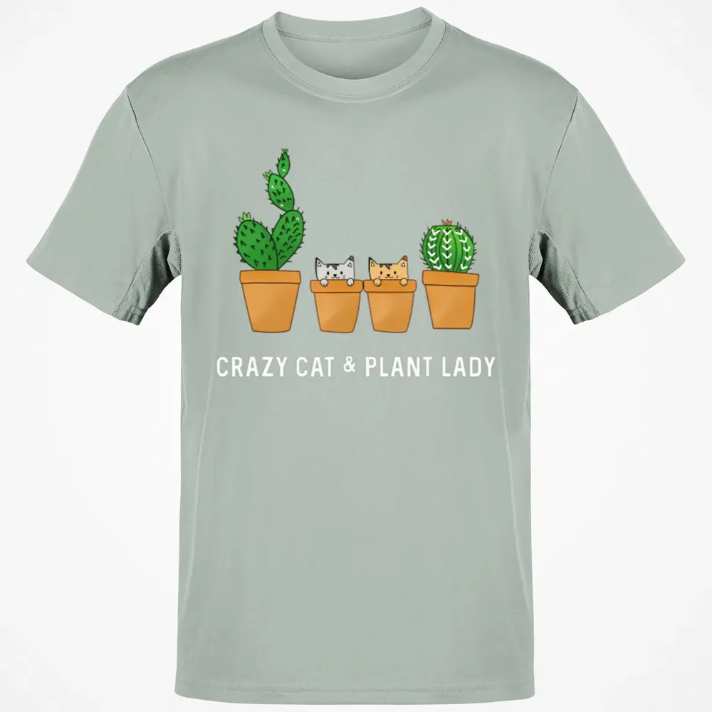 Catcus Cat Cactus Succulent Crazy Plant Mom Gift Classic Unisex T-Shirt - 3