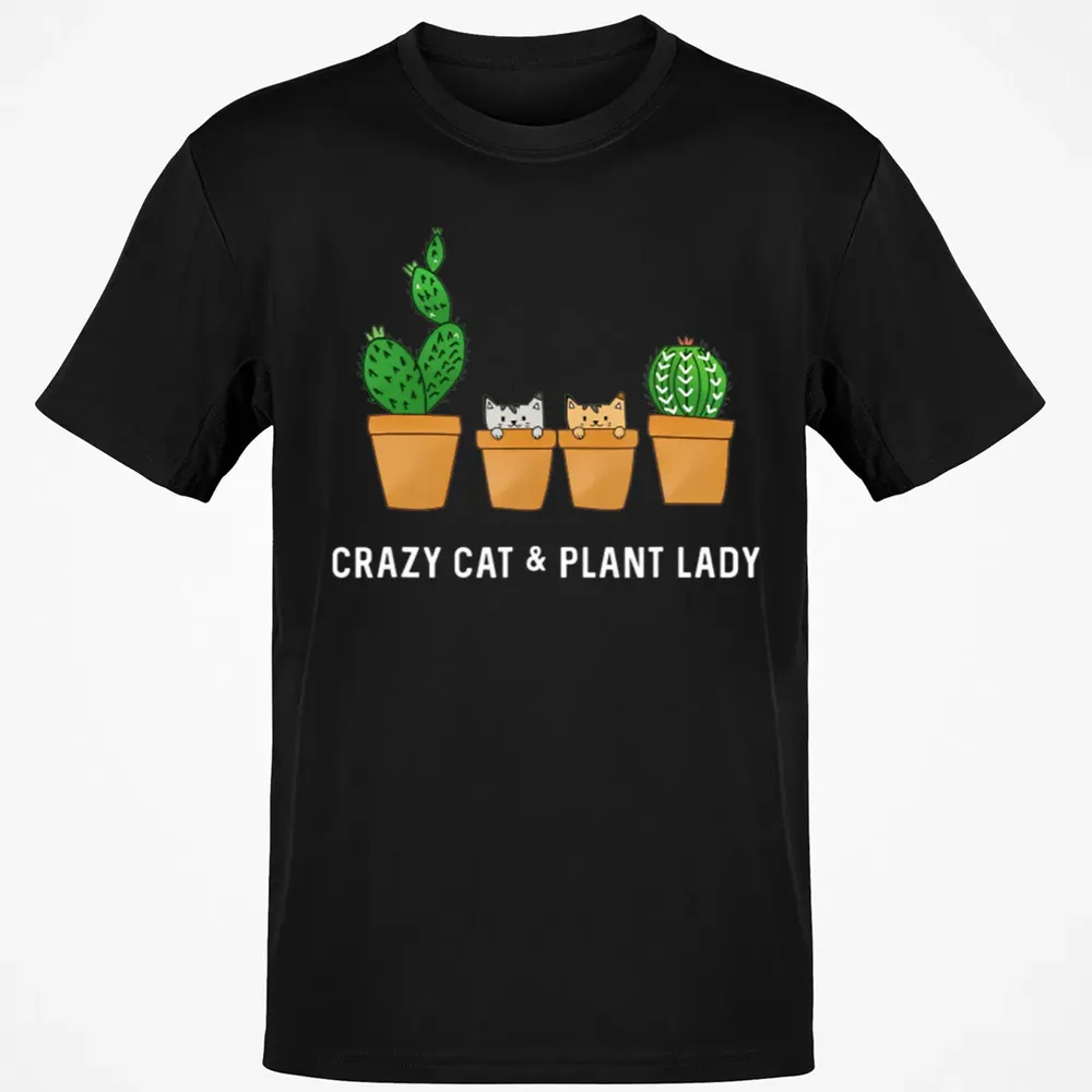 Catcus Cat Cactus Succulent Crazy Plant Mom Gift Classic Unisex T-Shirt - 2