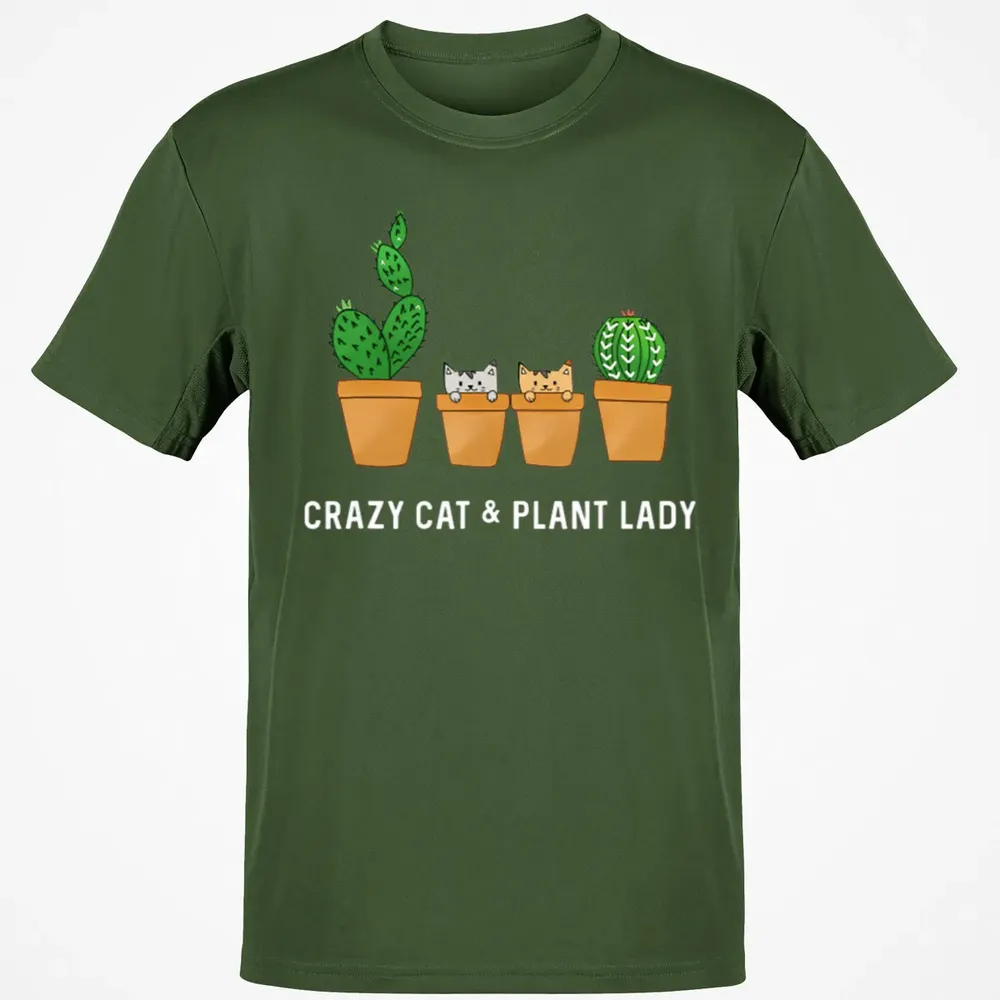 Catcus Cat Cactus Succulent Crazy Plant Mom Gift Classic Unisex T-Shirt - 7