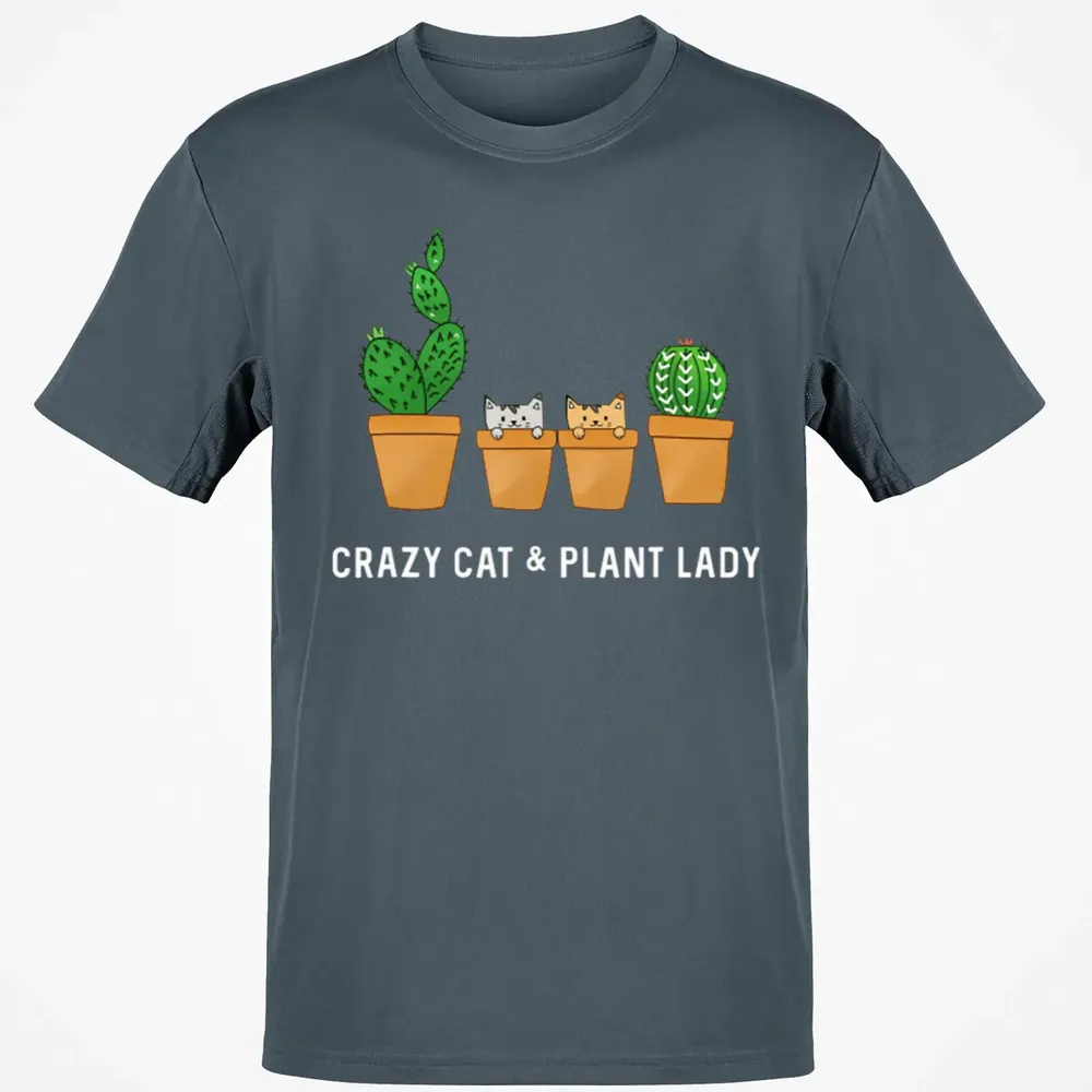 Catcus Cat Cactus Succulent Crazy Plant Mom Gift Classic Unisex T-Shirt - 4