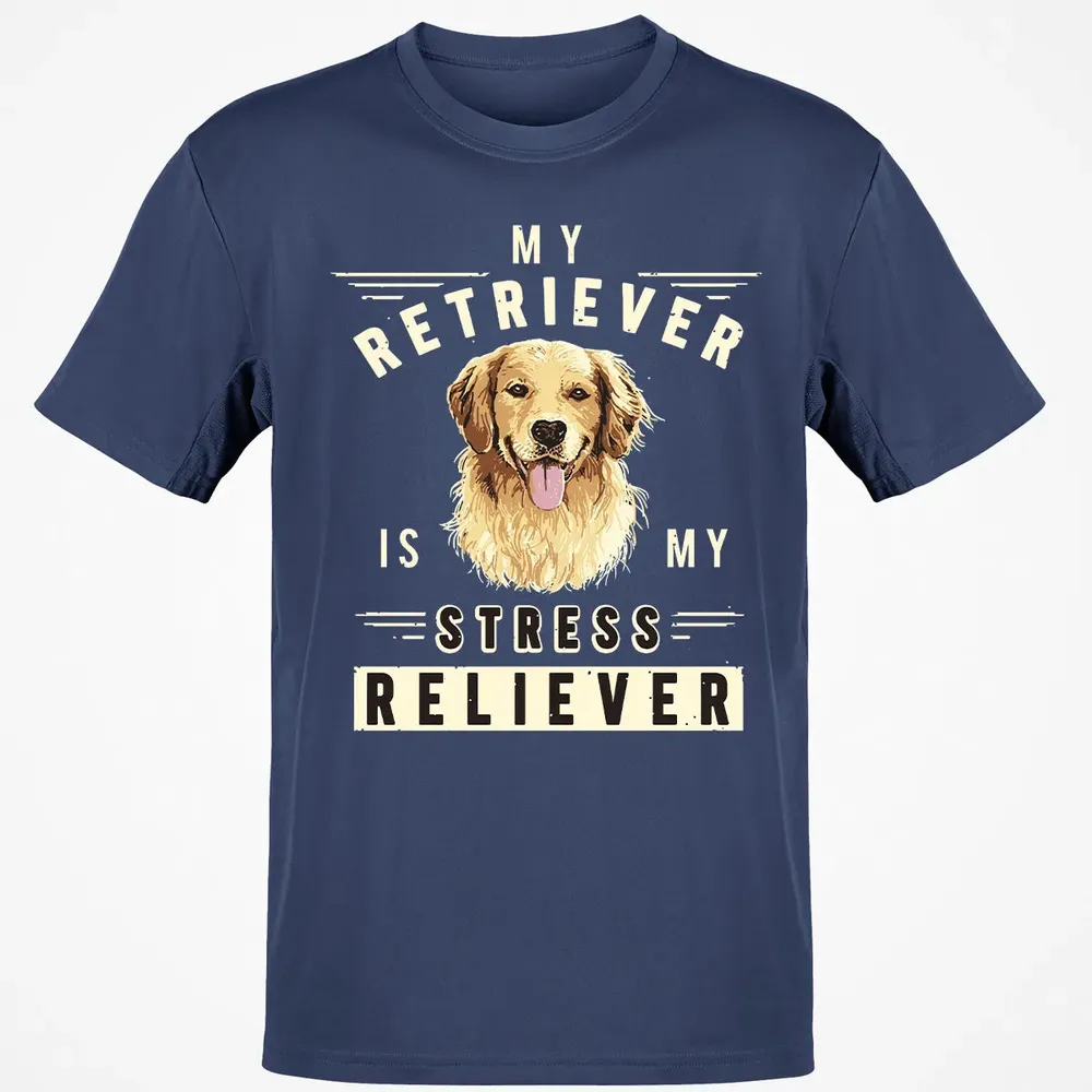 My Retriever Is My Stress Reliever Classic Unisex T-Shirt - 8