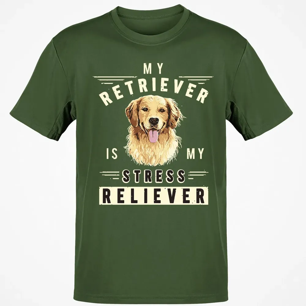My Retriever Is My Stress Reliever Classic Unisex T-Shirt - 7