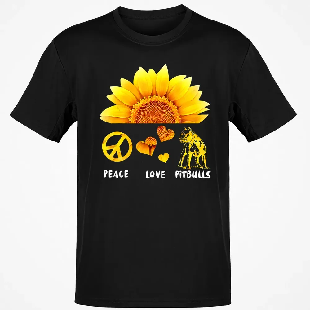 Peace + Love + Pitbulls Classic Unisex T-Shirt - 2