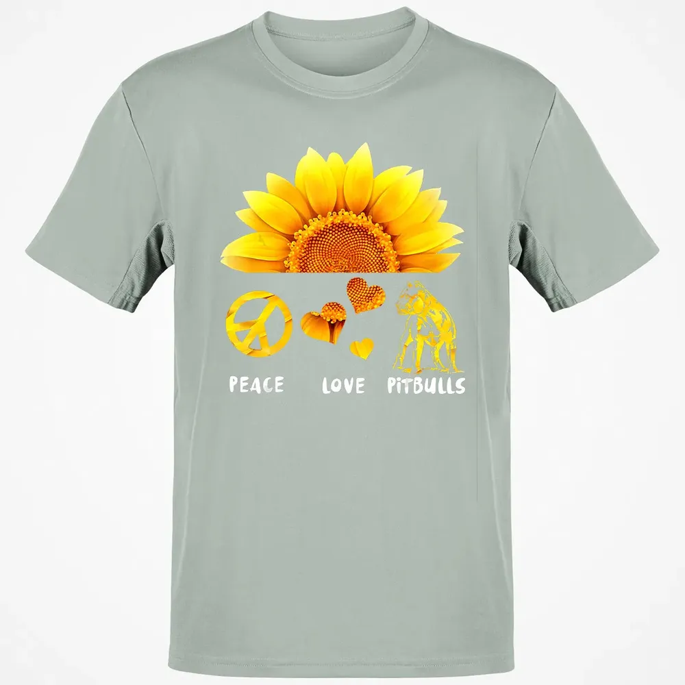 Peace + Love + Pitbulls Classic Unisex T-Shirt - 3