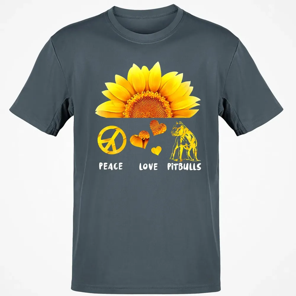 Peace + Love + Pitbulls Classic Unisex T-Shirt - 4
