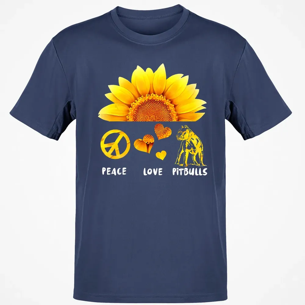 Peace + Love + Pitbulls Classic Unisex T-Shirt - 8
