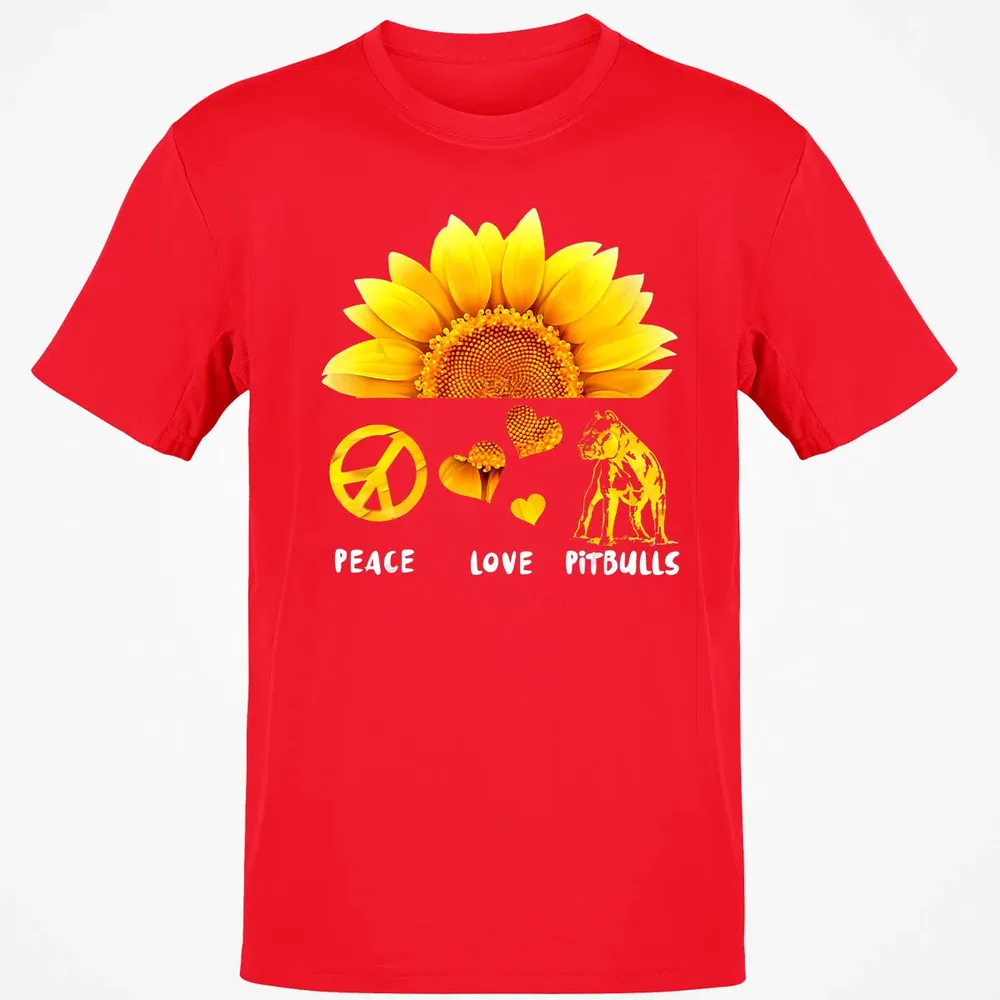 Peace + Love + Pitbulls Classic Unisex T-Shirt - 11