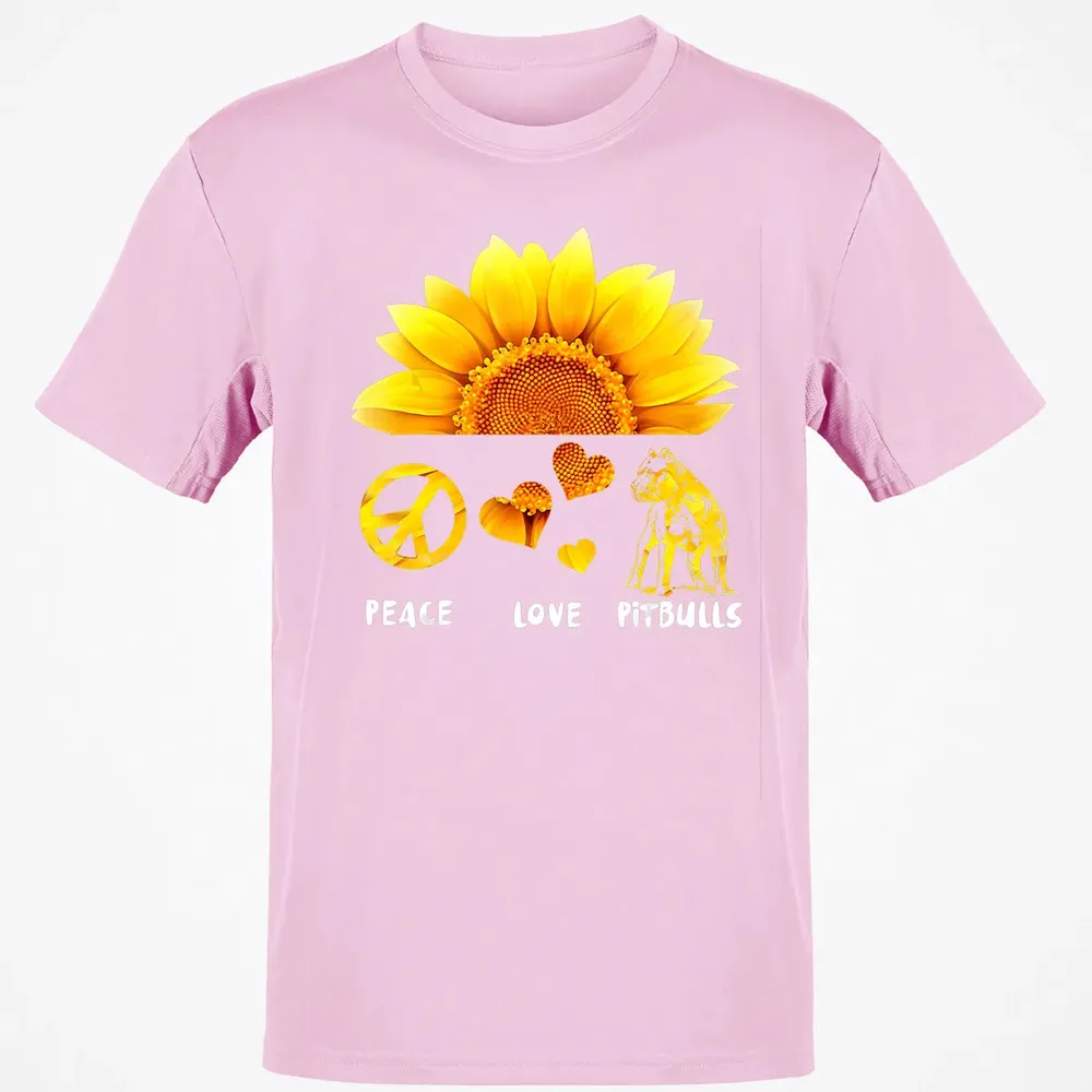 Peace + Love + Pitbulls Classic Unisex T-Shirt - 6