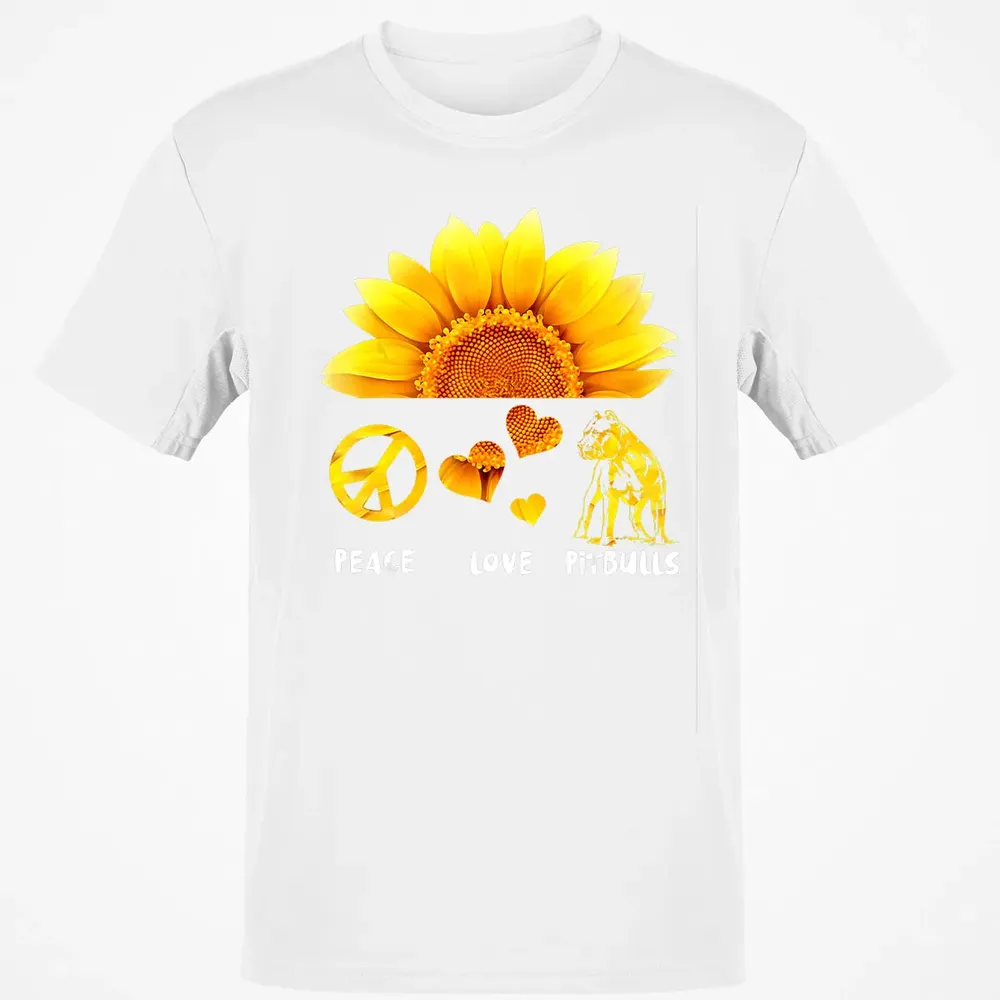 Peace + Love + Pitbulls Classic Unisex T-Shirt - 13