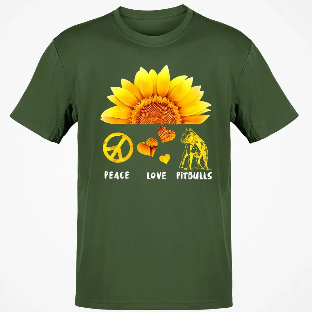 Peace + Love + Pitbulls Classic Unisex T-Shirt - 7