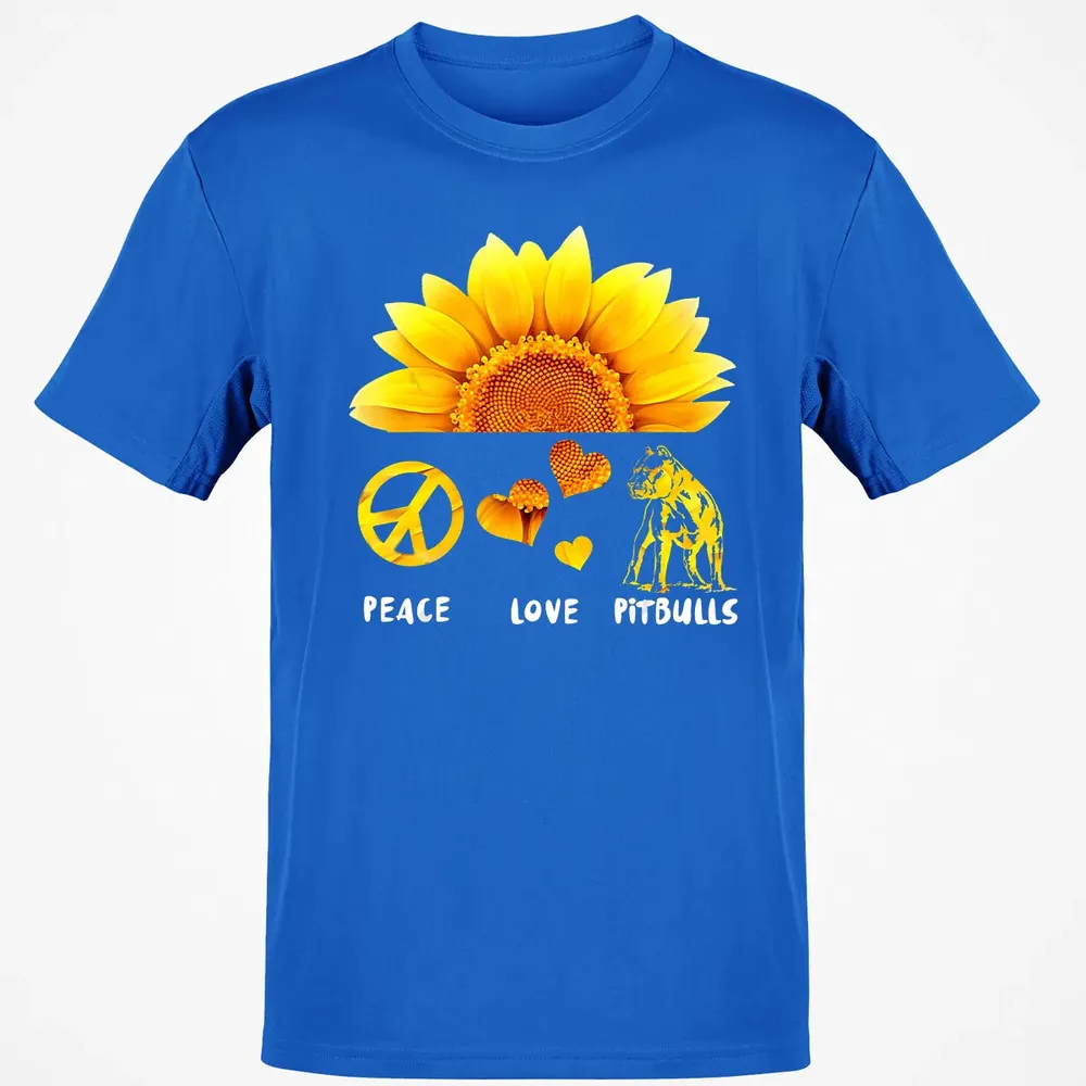 Peace + Love + Pitbulls Classic Unisex T-Shirt - 12