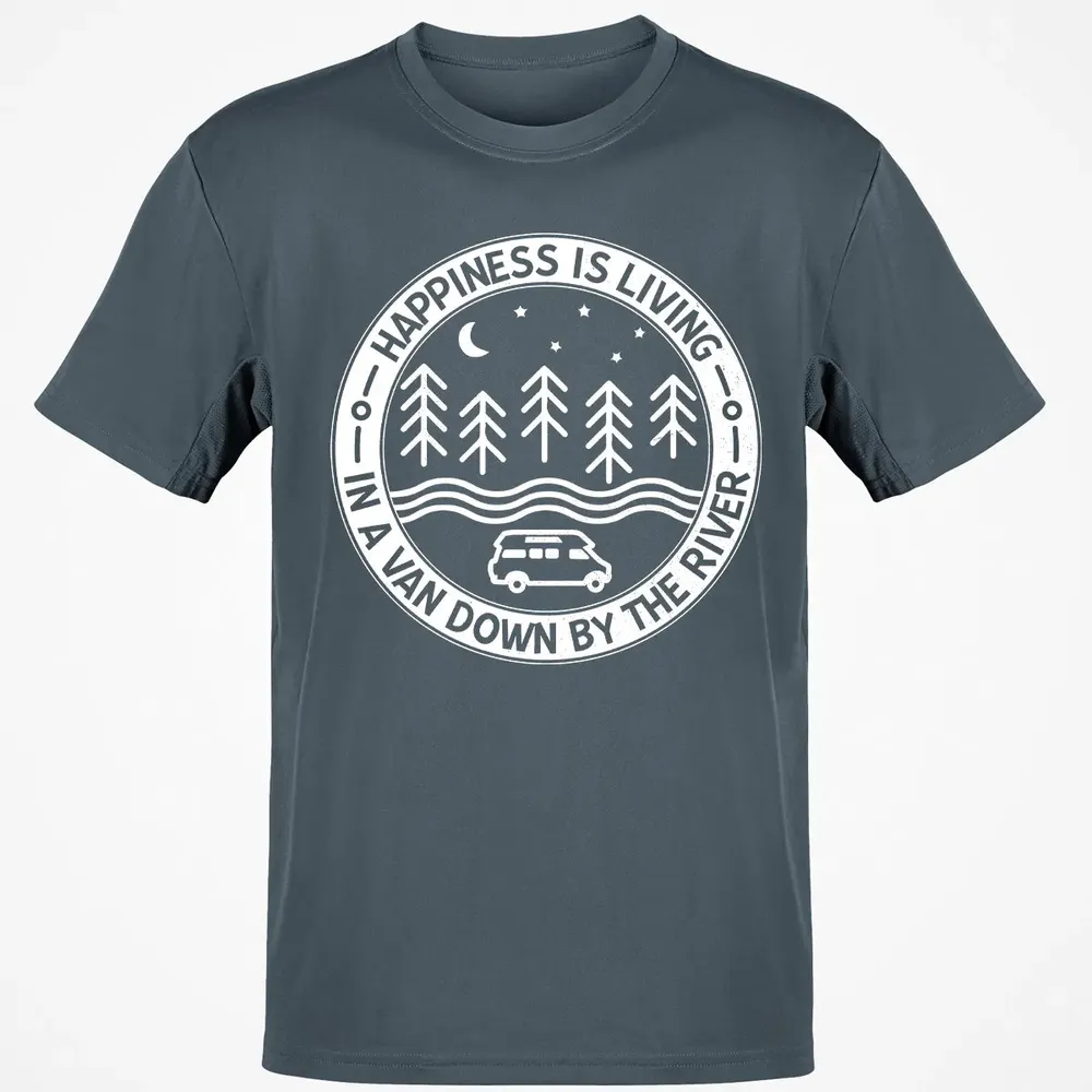 Happiness Is Living In A Van Down By The River Classic Unisex T-Shirt - 4