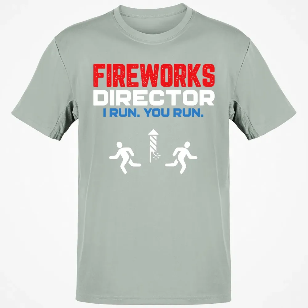 Fireworks Director I Run You Run Patriotic Funny 4th Of July Classic Unisex T-Shirt - 3