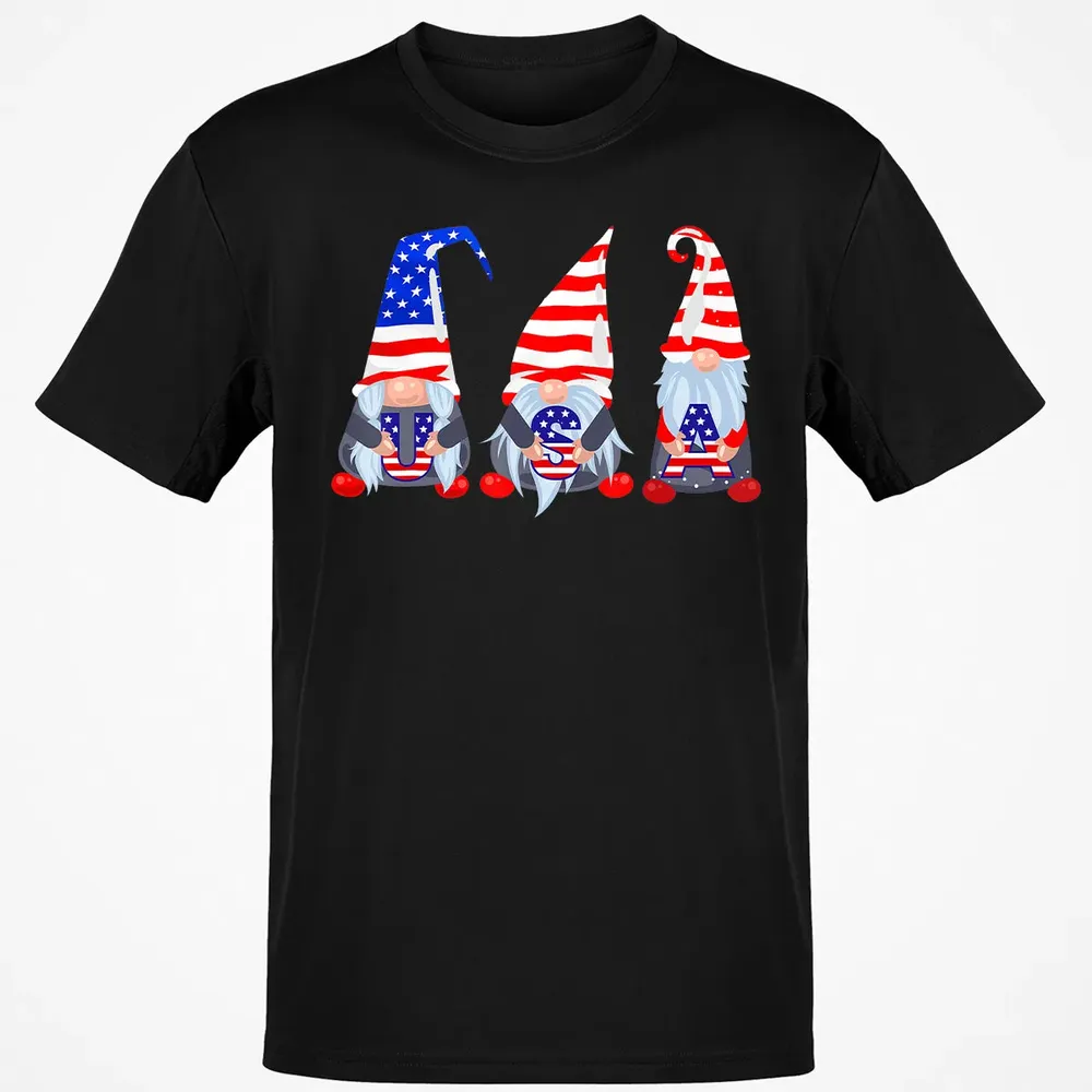 4th Of July 2020 Gnomes  Funny American USA Patriotic Classic Unisex T-Shirt - 2