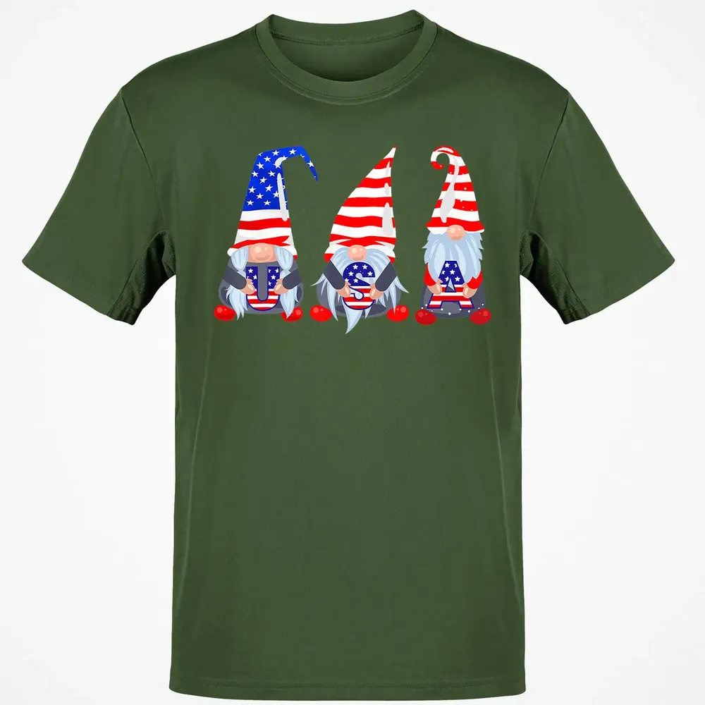 4th Of July 2020 Gnomes  Funny American USA Patriotic Classic Unisex T-Shirt - 7
