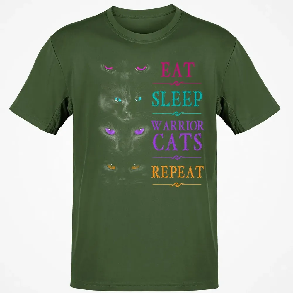 Eat Sleep Warrior Cats Repeat Funny Cat Warrior Hoodie Classic Unisex T-Shirt - 7