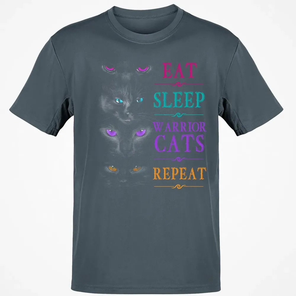 Eat Sleep Warrior Cats Repeat Funny Cat Warrior Hoodie Classic Unisex T-Shirt - 4