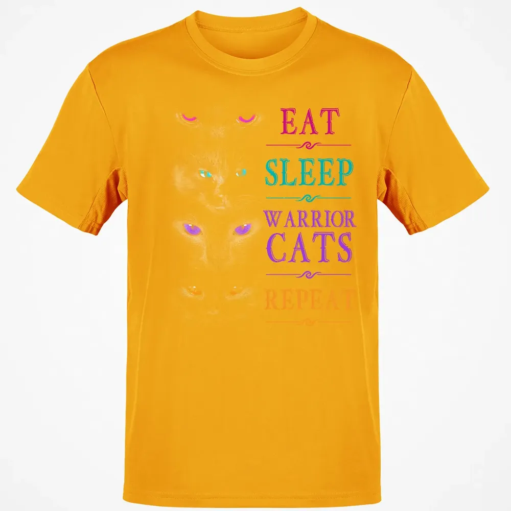 Eat Sleep Warrior Cats Repeat Funny Cat Warrior Hoodie Classic Unisex T-Shirt - 5