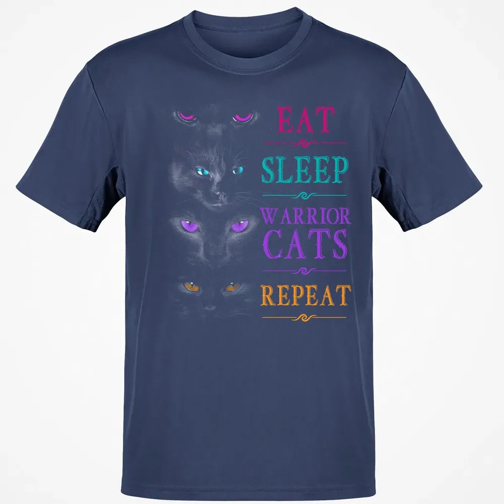 Eat Sleep Warrior Cats Repeat Funny Cat Warrior Hoodie Classic Unisex T-Shirt - 8