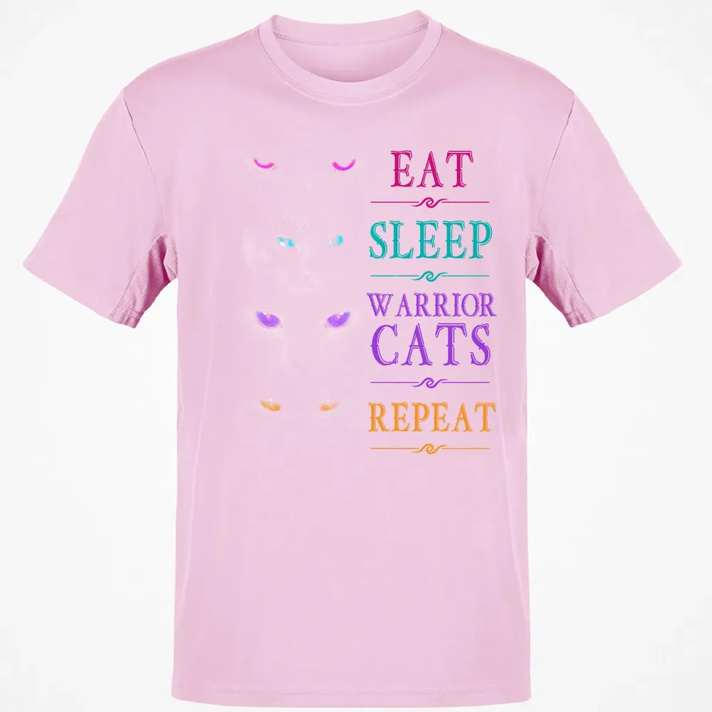 Eat Sleep Warrior Cats Repeat Funny Cat Warrior Hoodie Classic Unisex T-Shirt - 6