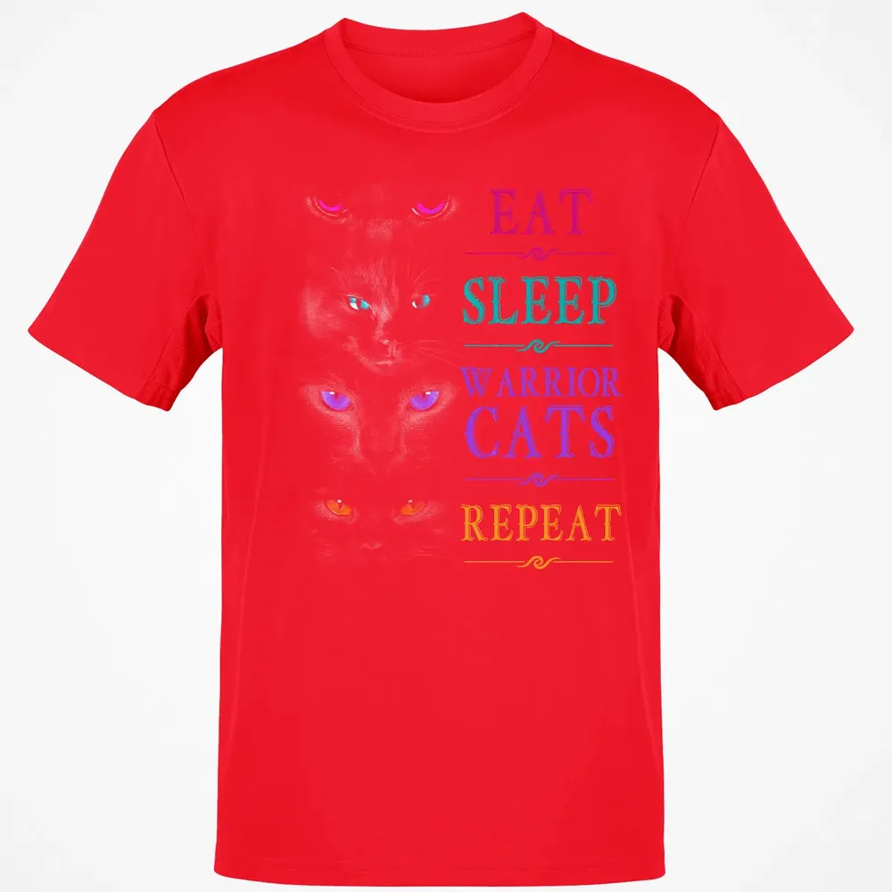 Eat Sleep Warrior Cats Repeat Funny Cat Warrior Hoodie Classic Unisex T-Shirt - 11