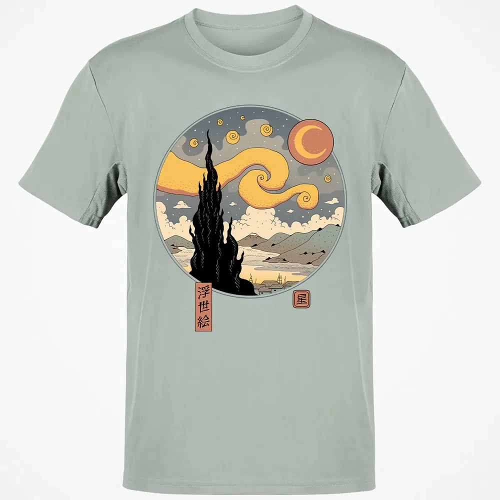 Starry Ukiyo-e Night Classic Unisex T-Shirt - 3
