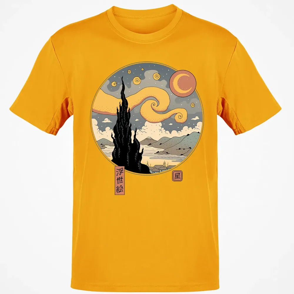 Starry Ukiyo-e Night Classic Unisex T-Shirt - 5