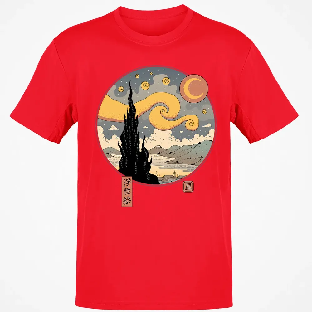 Starry Ukiyo-e Night Classic Unisex T-Shirt - 11