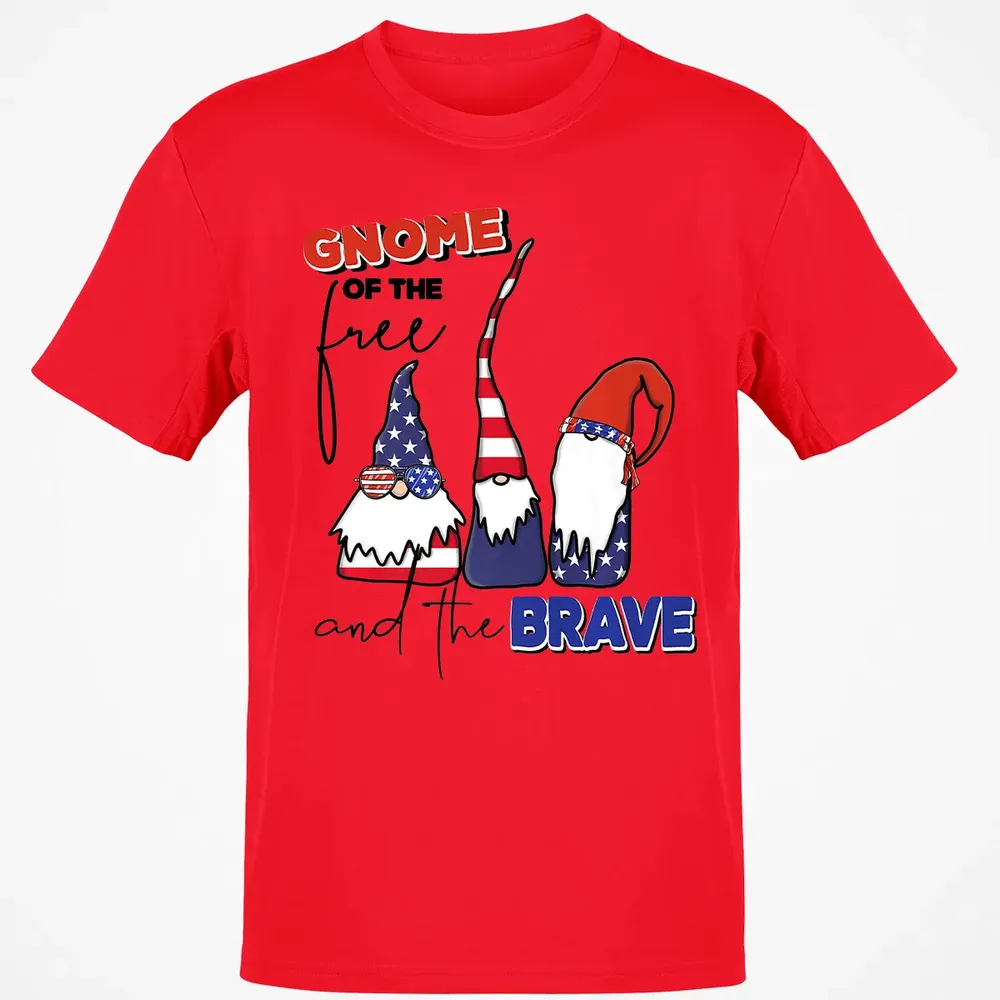 Gnome Of The Brave   Cute 4th of July s Premium Classic Unisex T-Shirt - 11