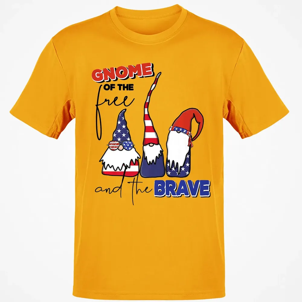 Gnome Of The Brave   Cute 4th of July s Premium Classic Unisex T-Shirt - 5