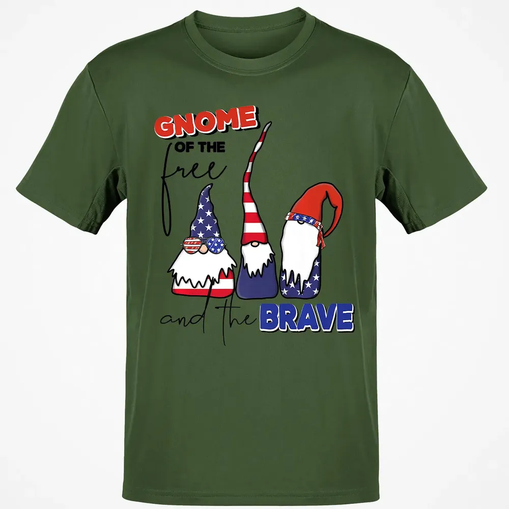Gnome Of The Brave   Cute 4th of July s Premium Classic Unisex T-Shirt - 7