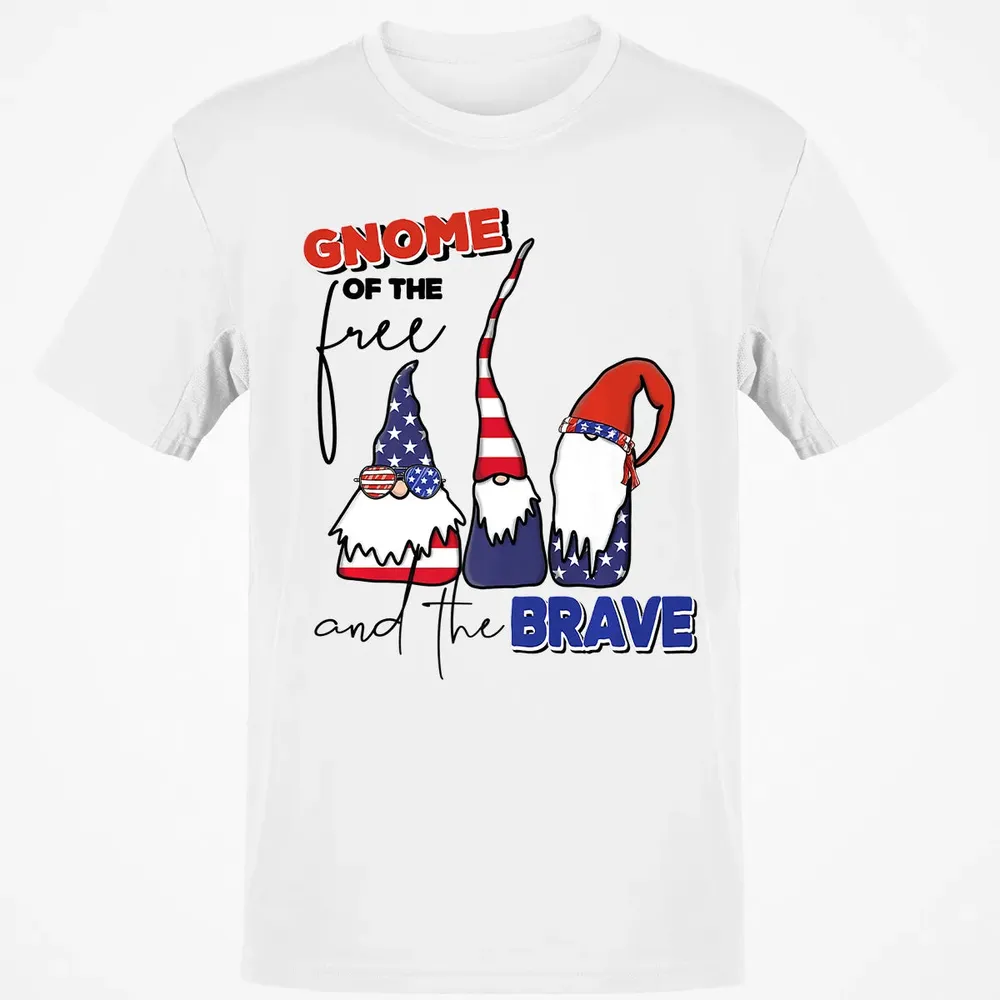 Gnome Of The Brave   Cute 4th of July s Premium Classic Unisex T-Shirt - 13
