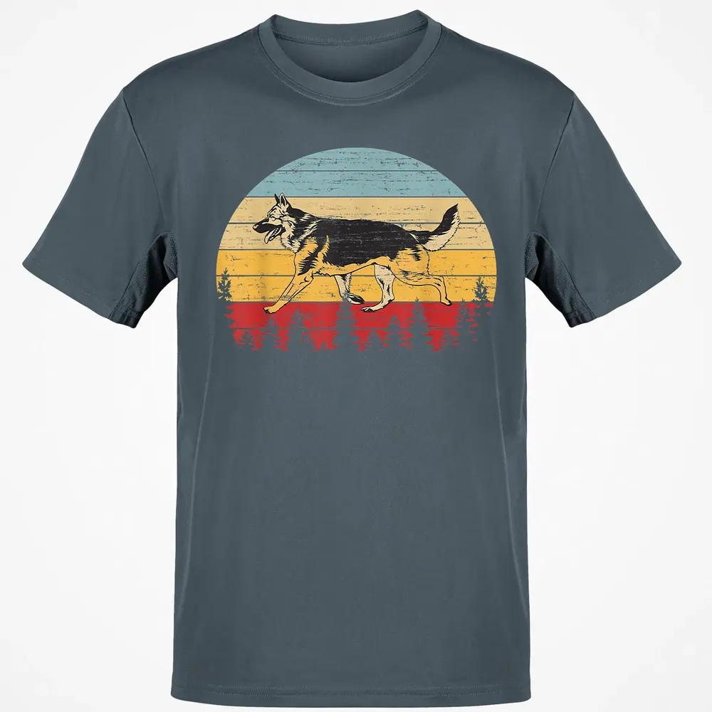 German Shepherd Vintage Retro Classic Unisex T-Shirt - 4