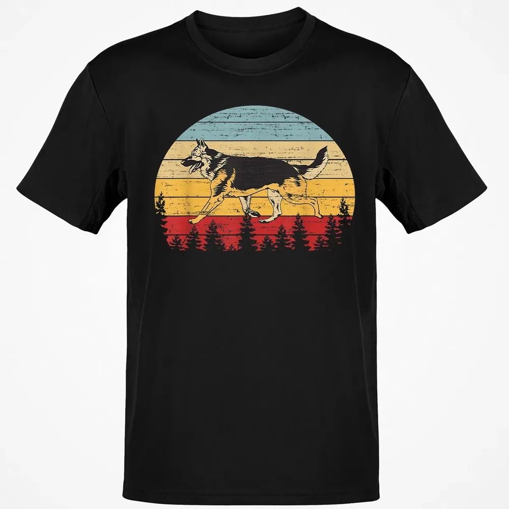German Shepherd Vintage Retro Classic Unisex T-Shirt - 2
