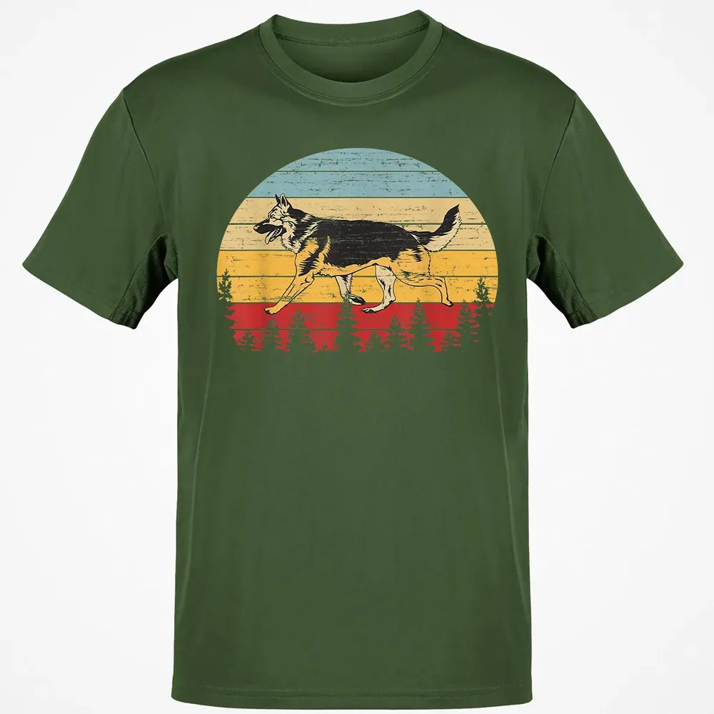 German Shepherd Vintage Retro Classic Unisex T-Shirt - 7