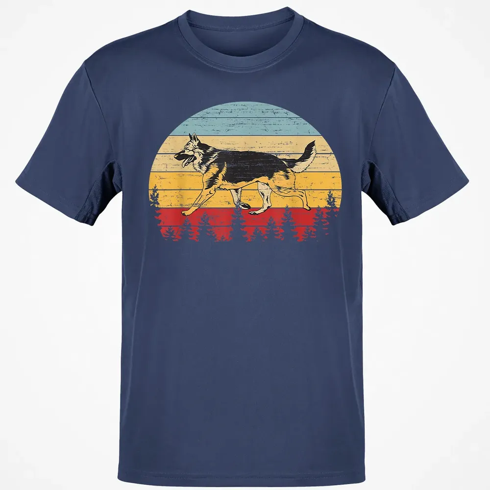 German Shepherd Vintage Retro Classic Unisex T-Shirt - 8