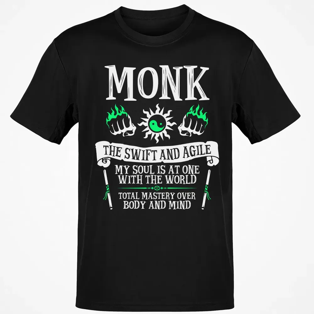 MONK, THE SWIFT AND AGILE (White) Classic Unisex T-Shirt - 2